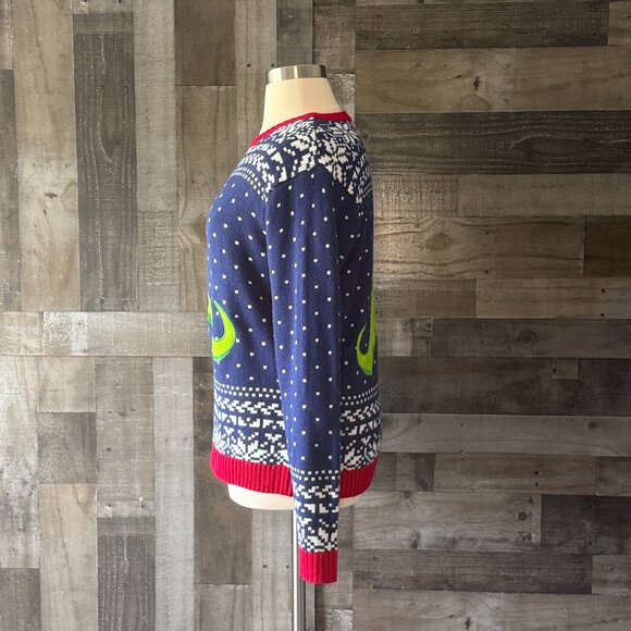 Men's Blizzard Bay ugly Christmas sweater large Santa dinosaur Christmas party - Picture 6 of 10